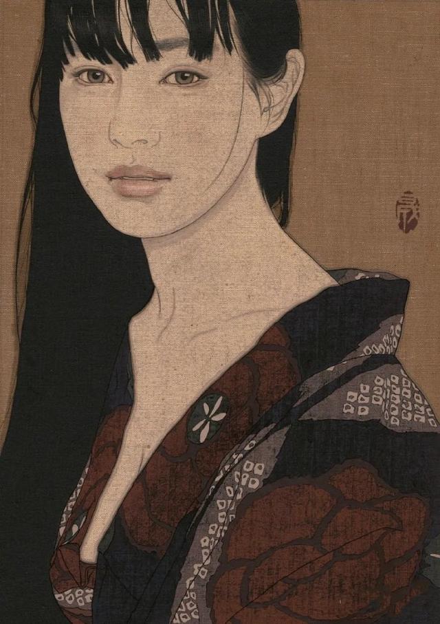 幽怨的女人 日本画家池永康晟女性绘画作品欣赏