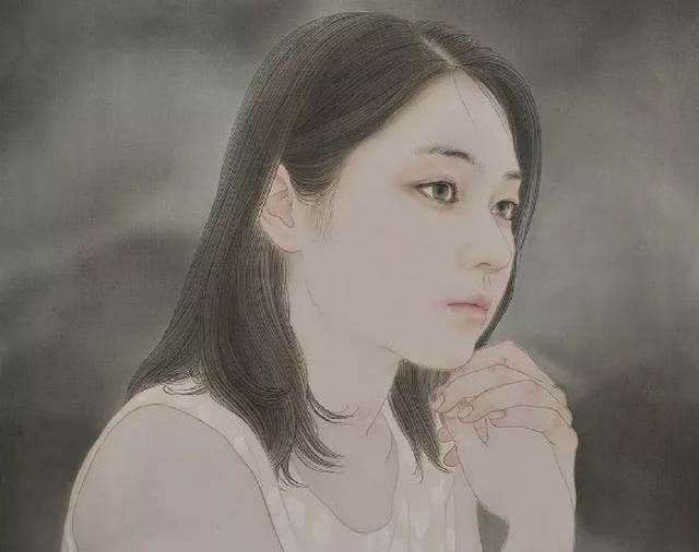 另外柔美 日本画家京都绘美的女性人物工笔画作品 图